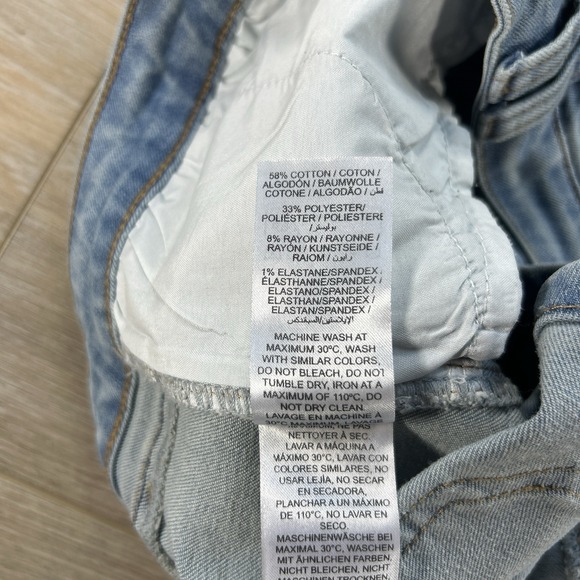 Edikted Size Large Cargo Denim Micro Shorts Booty Shorts Cotton Blend - Picture 10 of 15